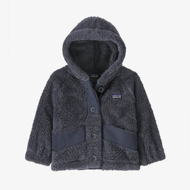 Patagonia Baby Los Gatos Fleece Button-Up Hoody - Smolder Blue