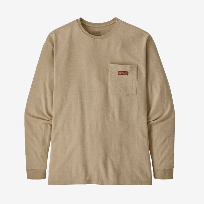 Patagonia Men's Long-Sleeved Work Pocket T-Shirt - Pumice