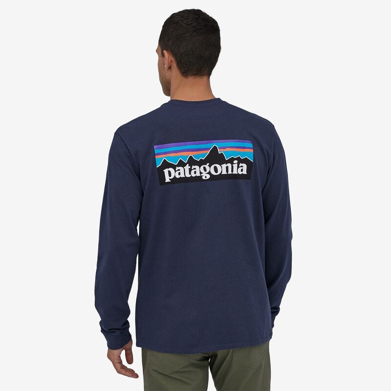 Patagonia Men's Long-Sleeved P-6 Logo Responsibili-Tee® - Classic Navy