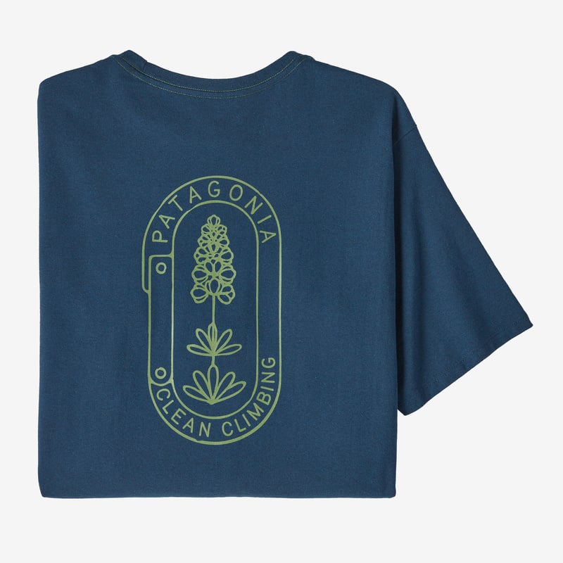 Patagonia Men's Clean Climb Trade Responsibili-Tee® - Clean Climb Bloom: Tidepool Blue