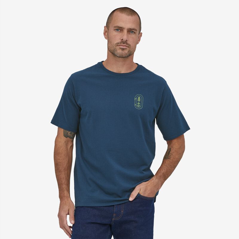 Patagonia Men's Clean Climb Trade Responsibili-Tee® - Clean Climb Bloom: Tidepool Blue