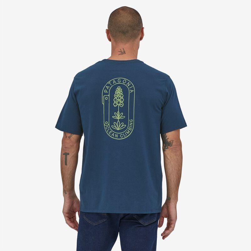 Patagonia Men's Clean Climb Trade Responsibili-Tee® - Clean Climb Bloom: Tidepool Blue