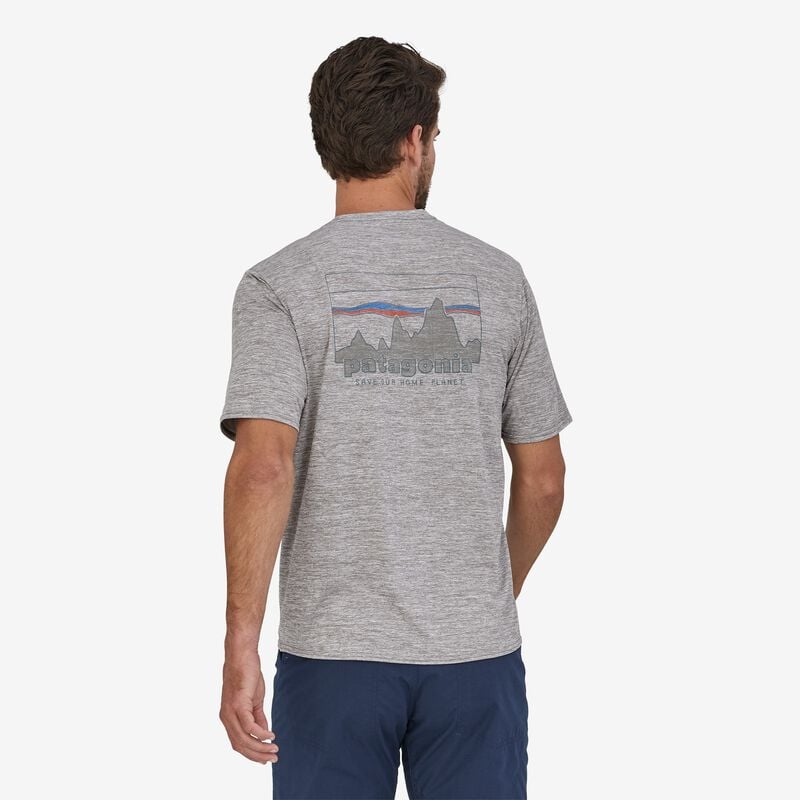 Patagonia Men's Capilene® Cool Daily Graphic Shirt - Boardshort Logo: Oar Tan X-Dye