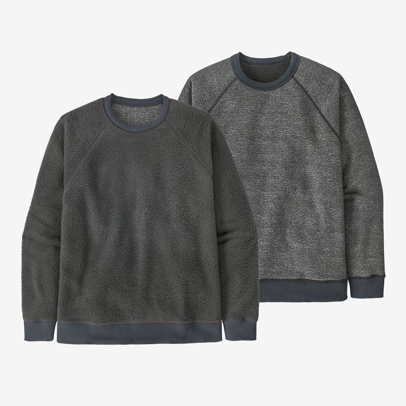 Patagonia Men's Reversible Shearling Fleece Crew - X-Ray Grey™