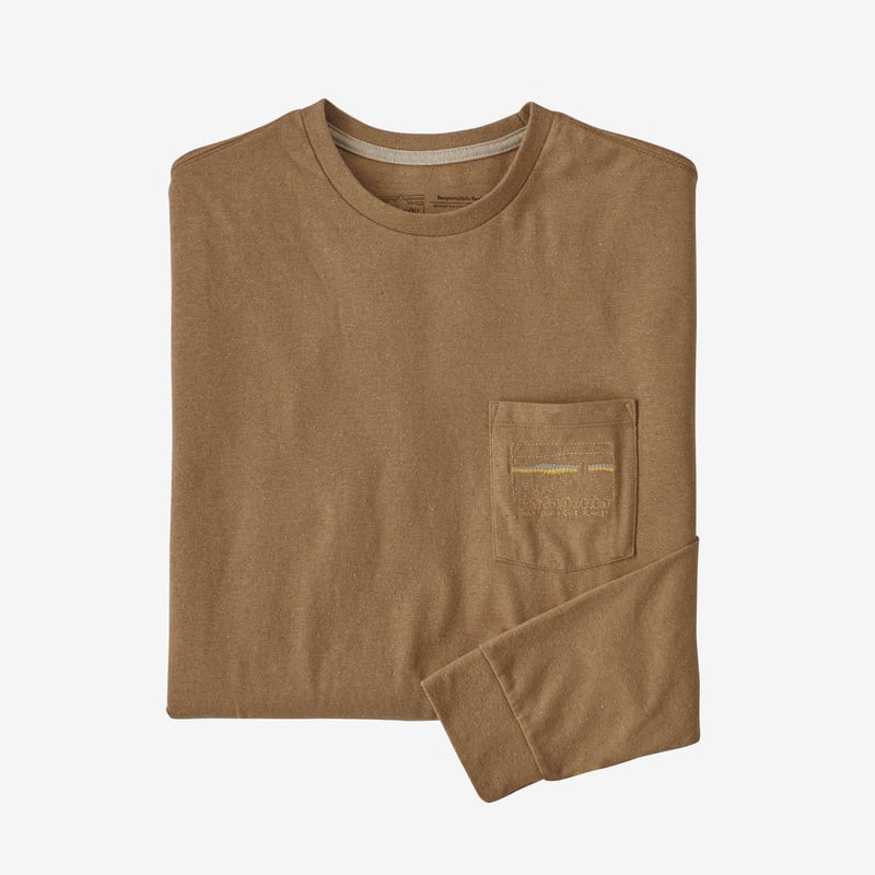 Patagonia Men's Long-Sleeved '73 Skyline Pocket Responsibili-Tee® - Nest Brown