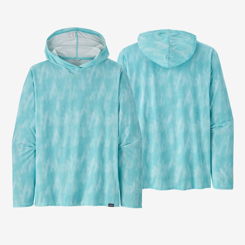 Patagonia Men's Capilene® Cool Daily Graphic Hoody - Relaxed Fit - Agave: Iggy Blue
