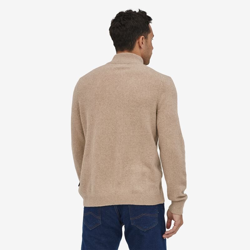 Patagonia Men's Recycled Cashmere 1/4-Zip Sweater - Navy Blue