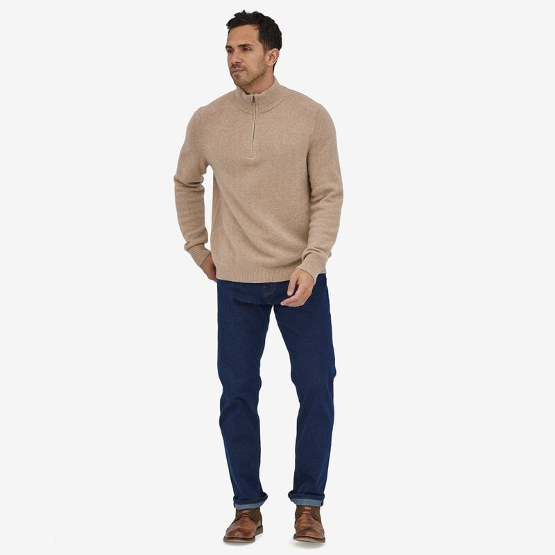 Patagonia Men's Recycled Cashmere 1/4-Zip Sweater - Navy Blue