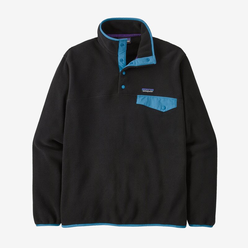 Patagonia Men's Lightweight Synchilla® Snap-T® Fleece Pullover - Black