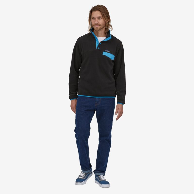 Patagonia Men's Lightweight Synchilla® Snap-T® Fleece Pullover - Black