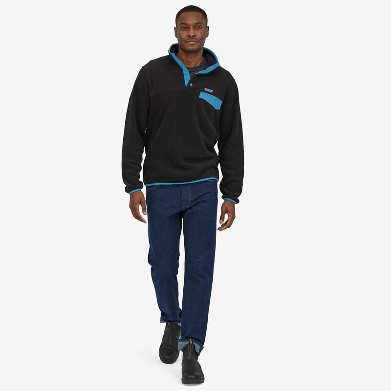 Patagonia Men's Lightweight Synchilla® Snap-T® Fleece Pullover - Black