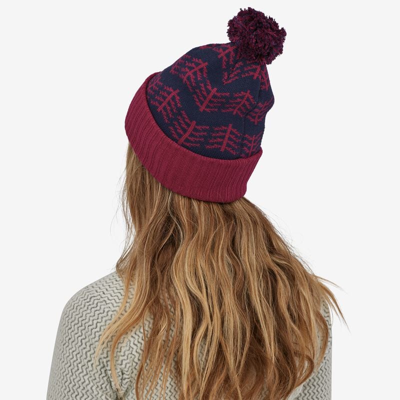 Patagonia Powder Town Beanie - Evergreen Growth: Wax Red