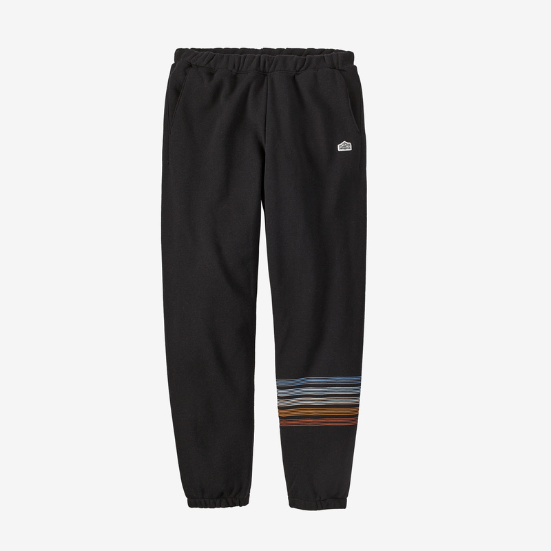 Patagonia Men's Line Logo Ridge Stripe Uprisal Sweatpants - Ink Black