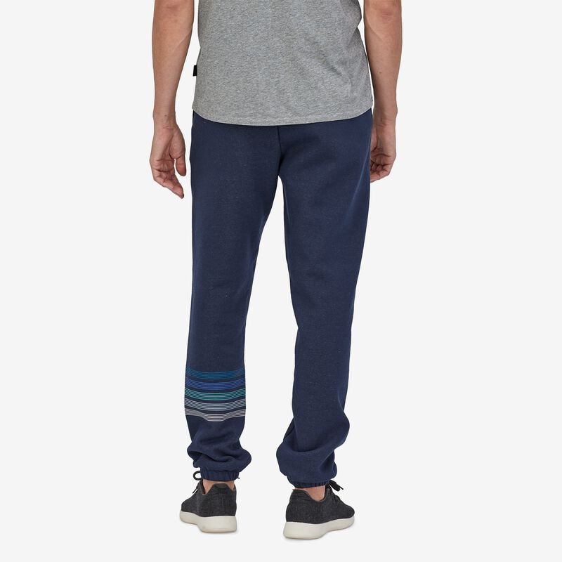 Patagonia Men's Line Logo Ridge Stripe Uprisal Sweatpants - Ink Black