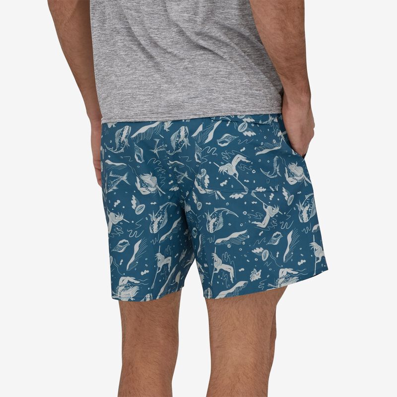 Patagonia Men's Hydropeak Volley Shorts - 16" - Defend the Sea: Wavy Blue