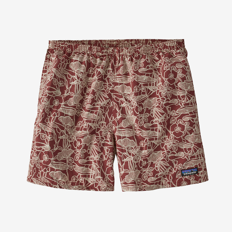 Patagonia Men's Baggies™ Shorts - 5" - Mushroom Forest Batik: Sequoia Red