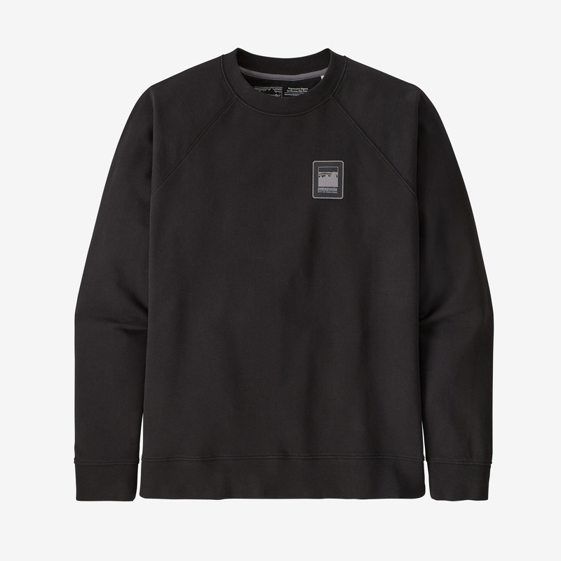 Patagonia Men's Alpine Icon Regenerative Organic Cotton Certified™ Crew Sweatshirt - Black