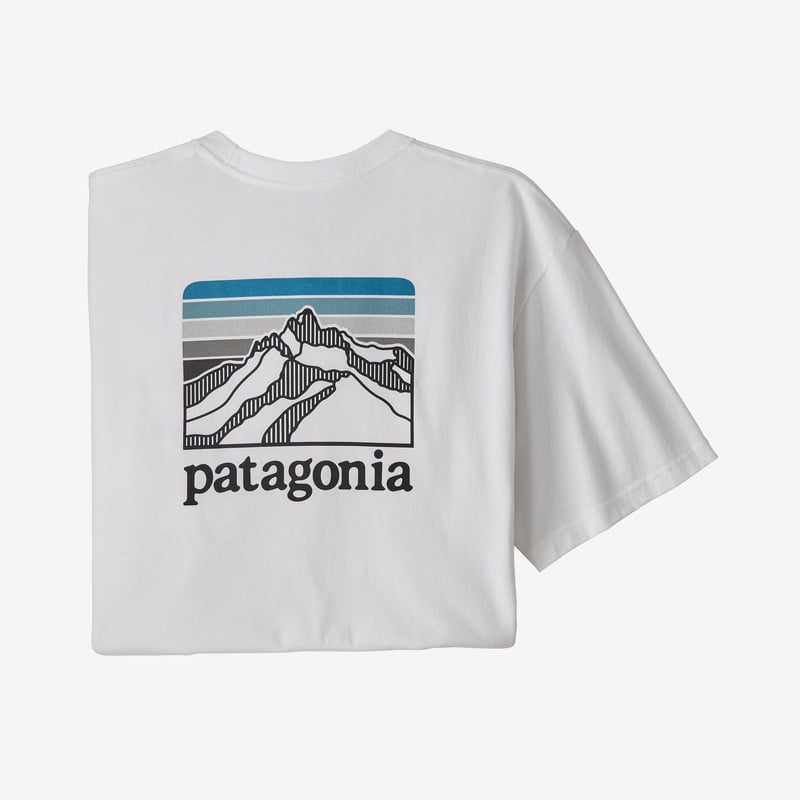 Patagonia Men's Line Logo Ridge Pocket Responsibili-Tee® - White