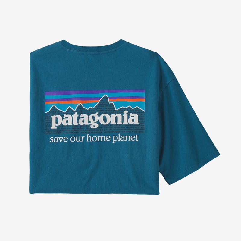 Patagonia Men's P-6 Mission Organic T-Shirt - Wavy Blue