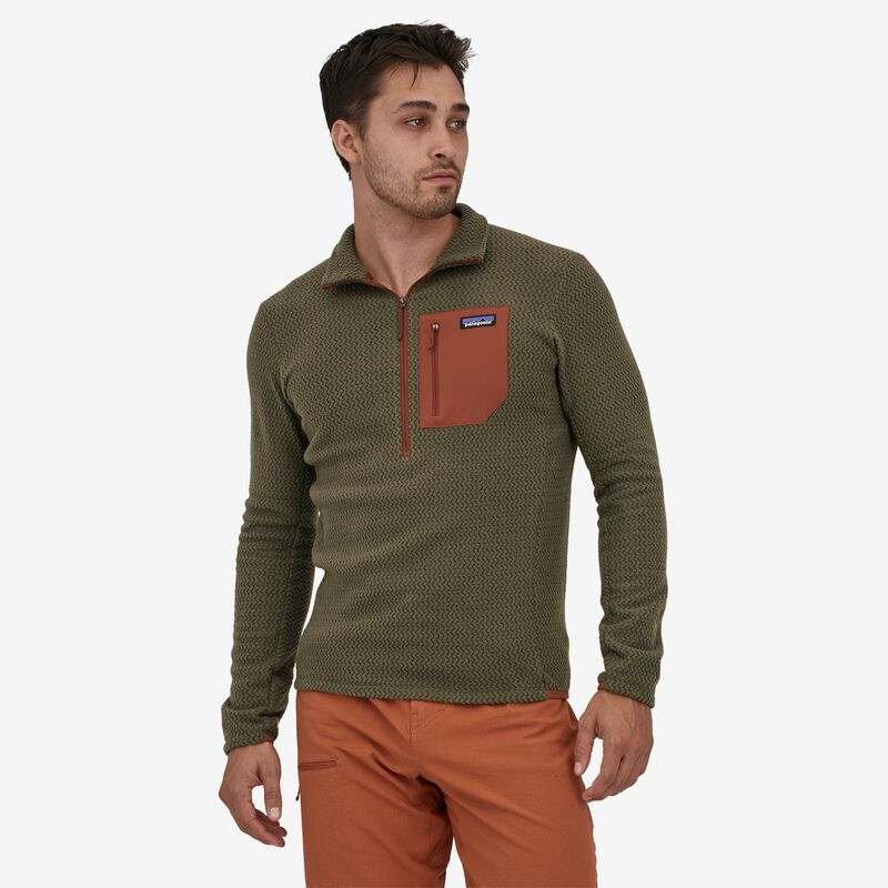 Patagonia Men's R1® Air Zip-Neck - Basin Green