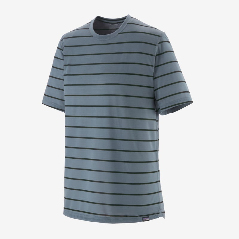 Patagonia Men's Capilene® Cool Trail Shirt - Furrow Stripe: Plume Grey