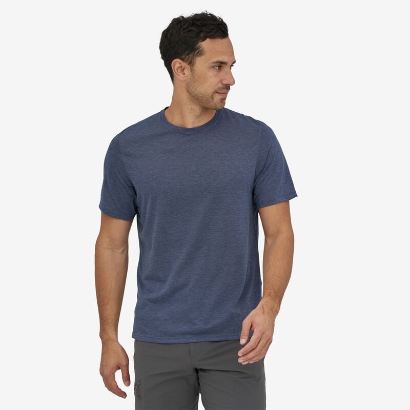 Patagonia Men's Capilene® Cool Trail Shirt - Furrow Stripe: Plume Grey