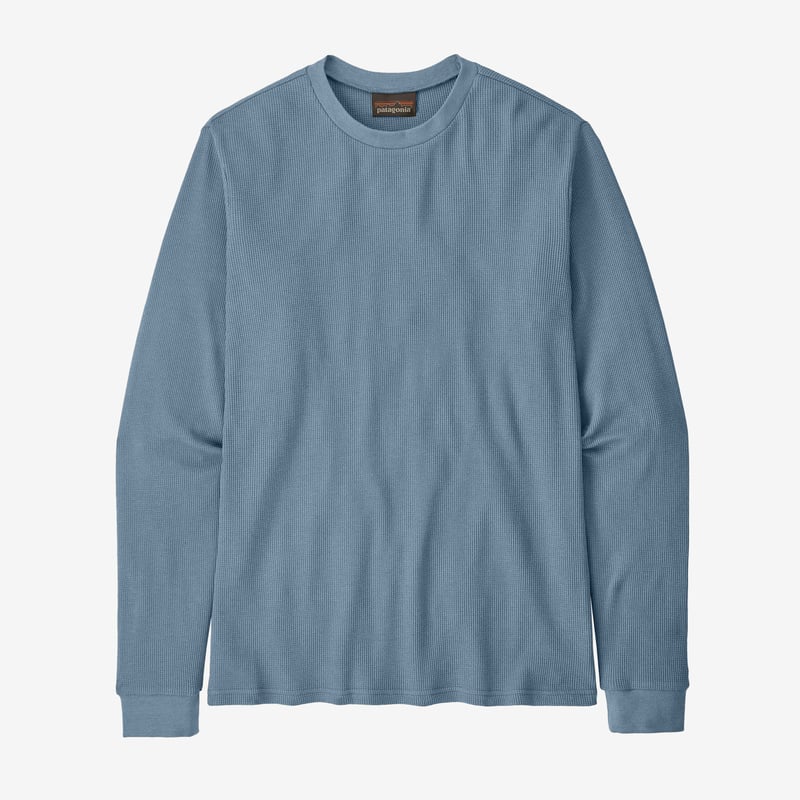 Patagonia Men's Work Waffle Crew - Light Plume Grey