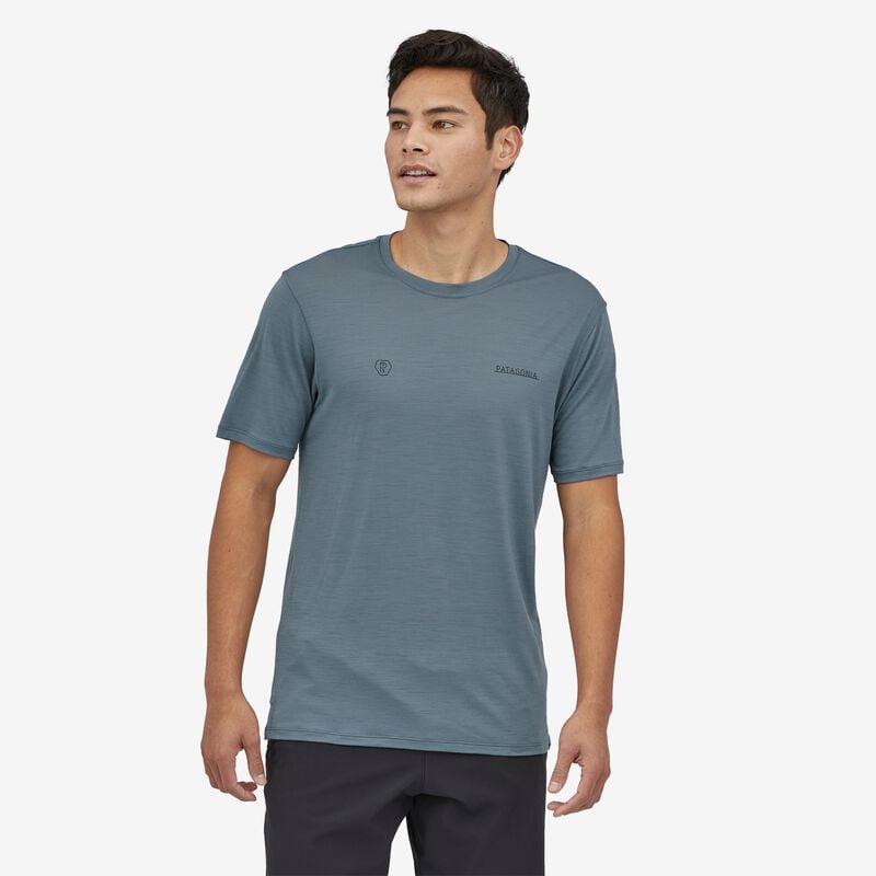 Patagonia Men's Capilene® Cool Merino Graphic Shirt - Forge Mark Icons: Plume Grey