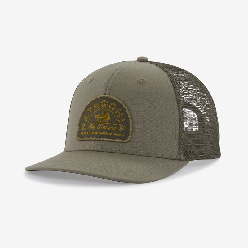 Patagonia Take a Stand Trucker Hat - Garden Green w/Hatch Hour