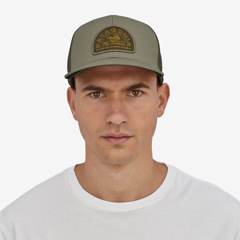 Patagonia Take a Stand Trucker Hat - Garden Green w/Hatch Hour