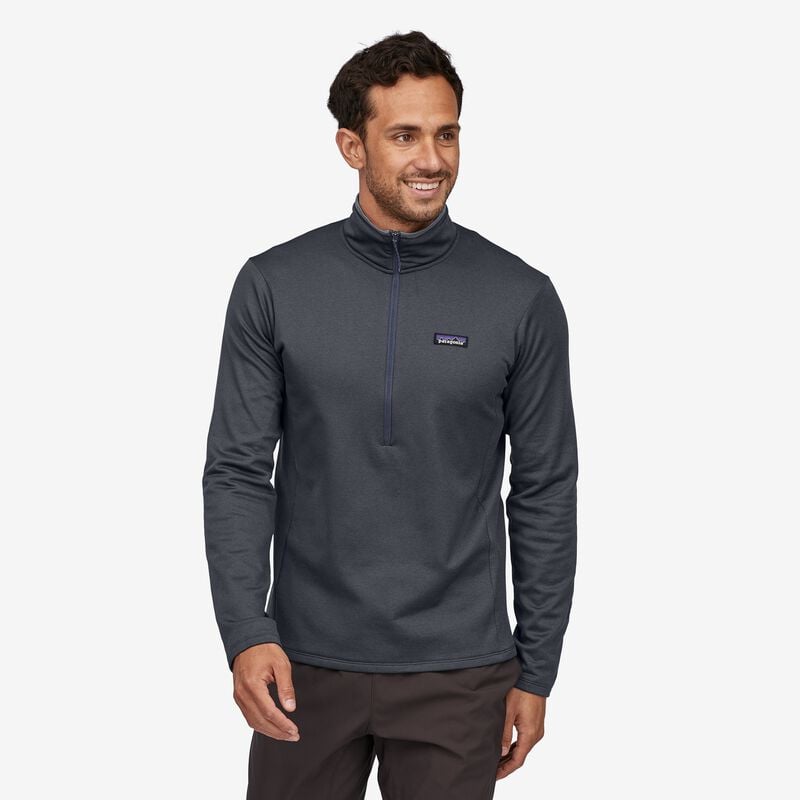 Patagonia Men's R1® Daily Zip-Neck - Smolder Blue - Light Smolder Blue X-Dye