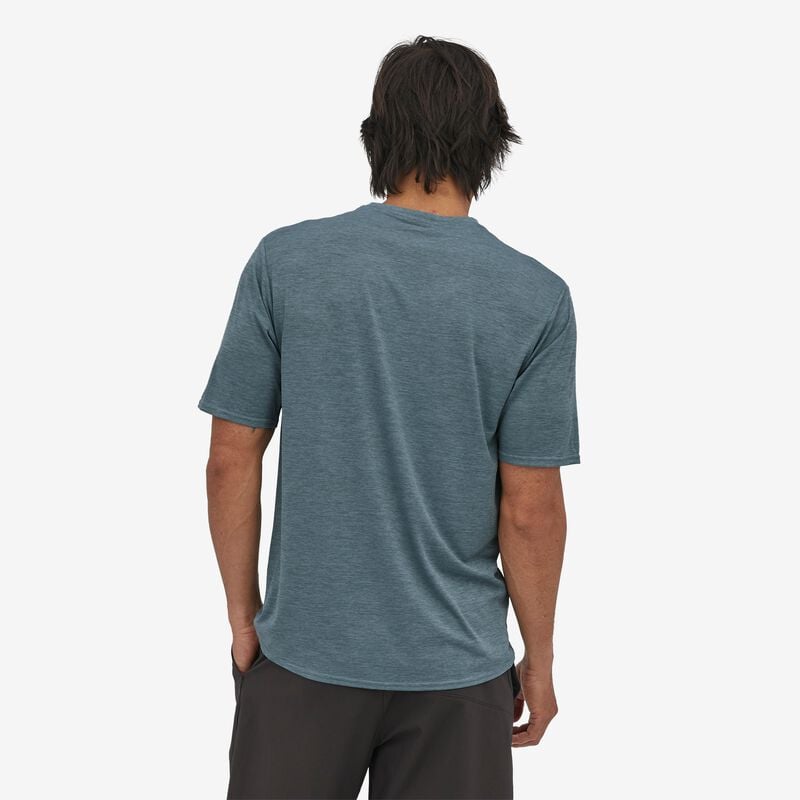 Patagonia Men's Capilene® Cool Daily Graphic Shirt - Up High Endurance: Light Plume Grey X-Dye