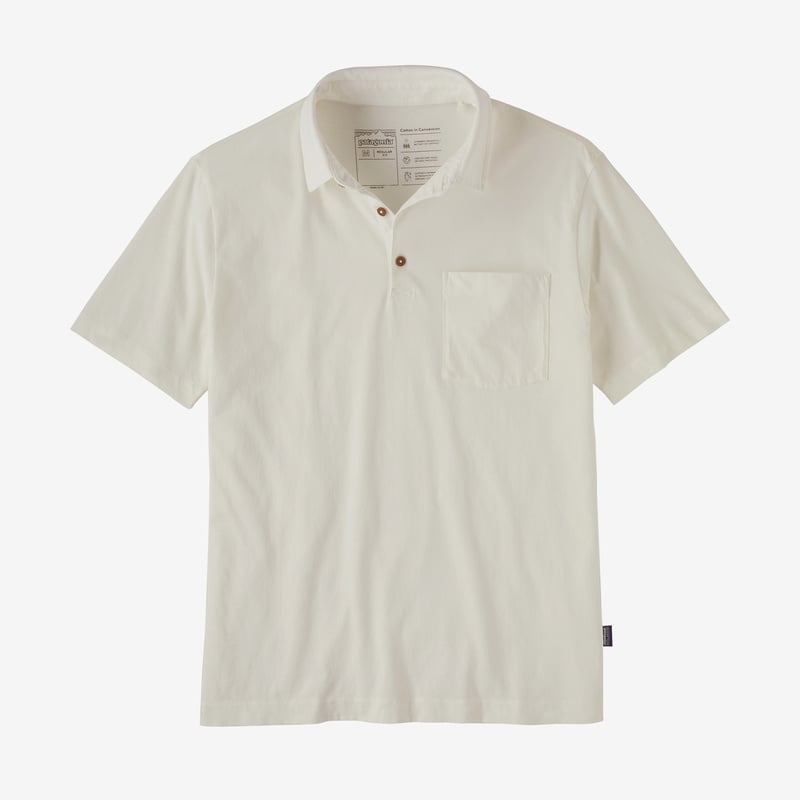 Patagonia Men's Cotton in Conversion Lightweight Polo Shirt - Birch White