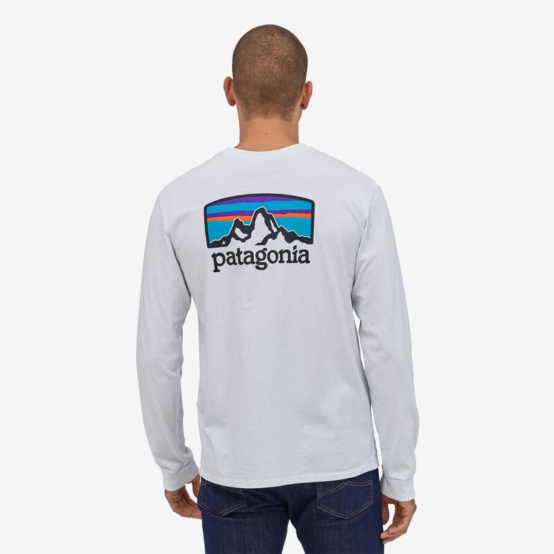 Patagonia Men's Long-Sleeved Fitz Roy Horizons Responsibili-Tee® - White