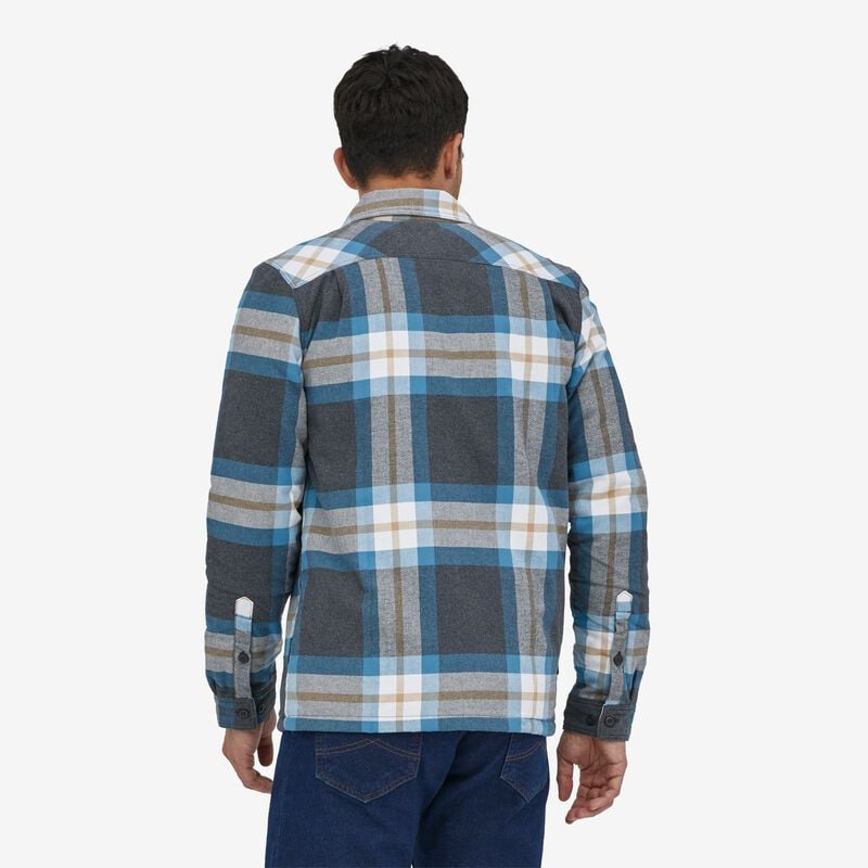 Patagonia Men's Insulated Organic Cotton Midweight Fjord Flannel Shirt - Forestry: Ink Black