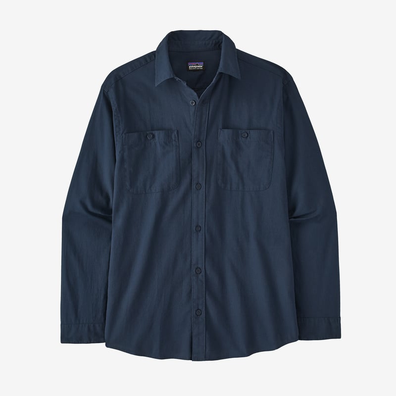 Patagonia Men's Long-Sleeved Pima Cotton Shirt - New Navy