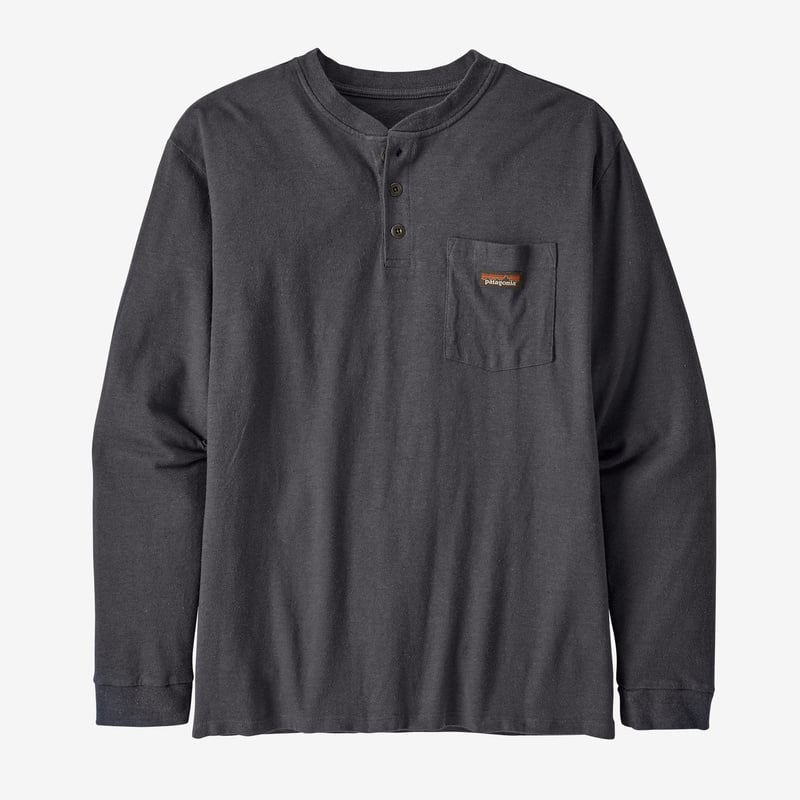 Patagonia Men's Long-Sleeved Work Henley Pocket Tee - Forge Grey