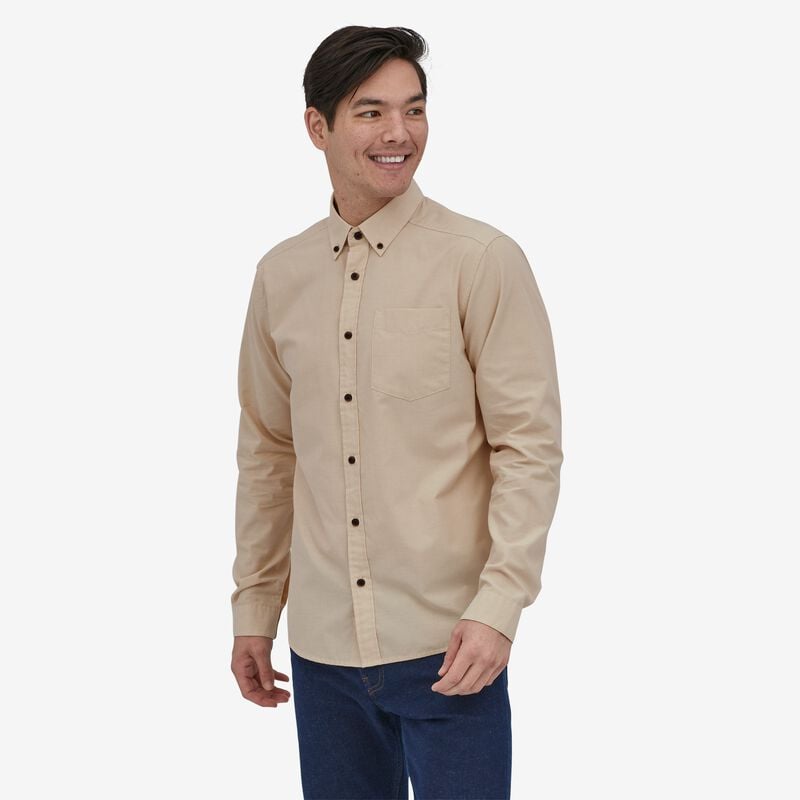 Patagonia Men's Long-Sleeved Daily Shirt - Combed Stripe: Salt Grey