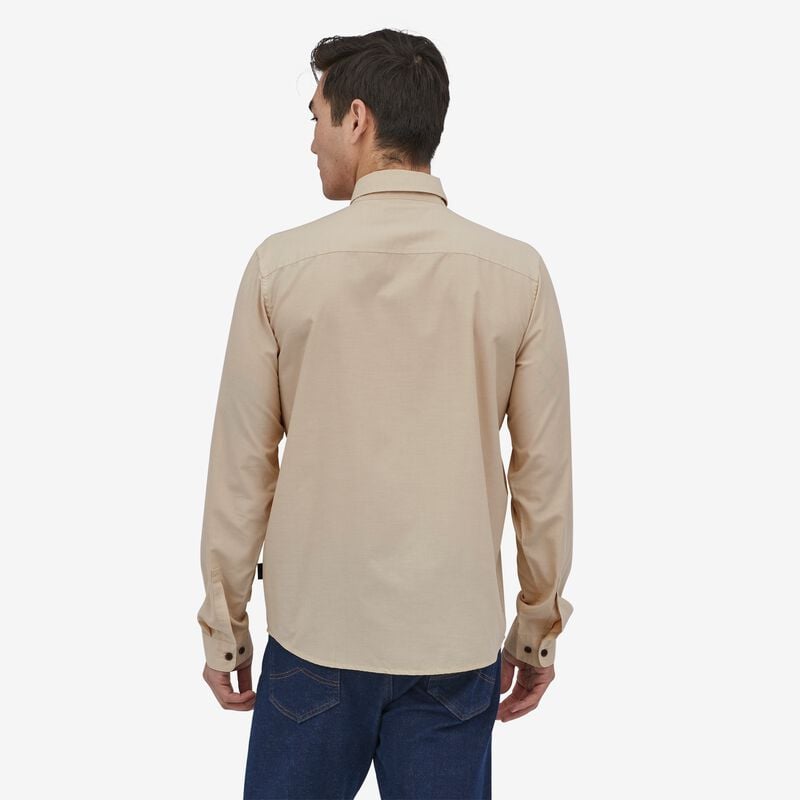 Patagonia Men's Long-Sleeved Daily Shirt - Combed Stripe: Salt Grey