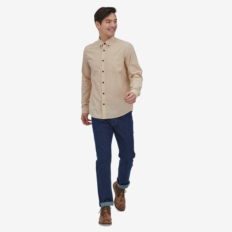 Patagonia Men's Long-Sleeved Daily Shirt - Combed Stripe: Salt Grey