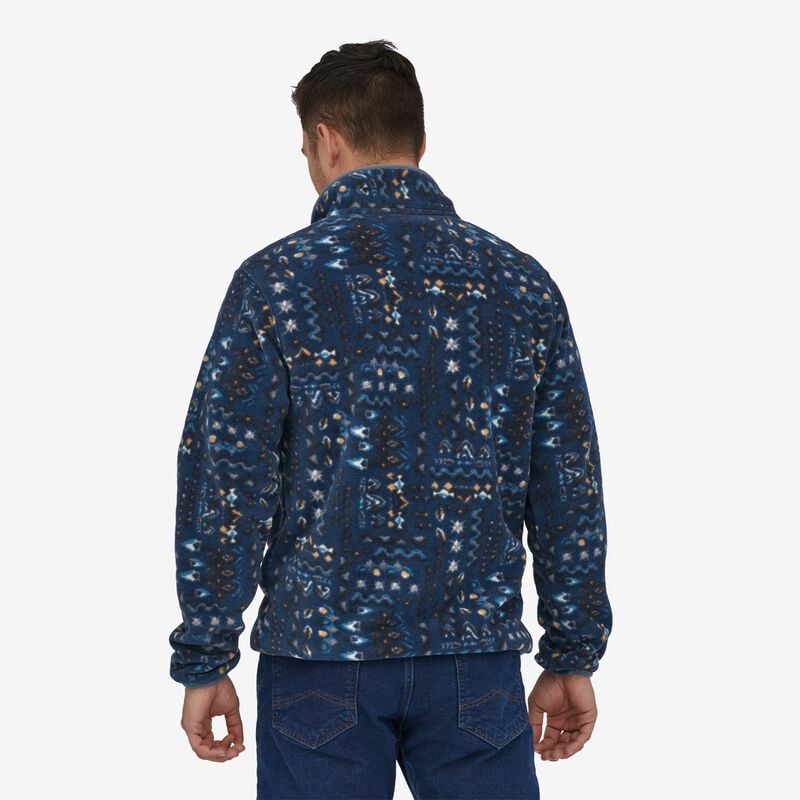Patagonia Men's Lightweight Synchilla® Snap-T® Fleece Pullover - Wandering Woods: Tidepool Blue