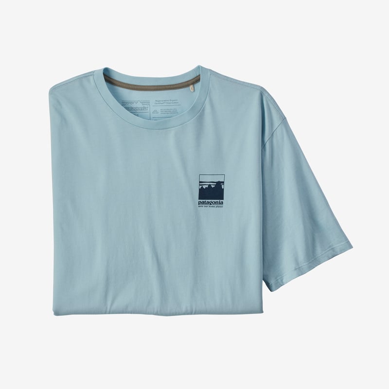 Patagonia Men's Alpine Icon Regenerative Organic Certified™ Cotton T-Shirt - Fin Blue