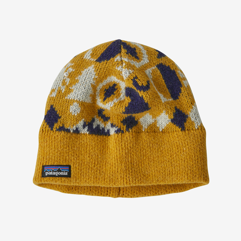 Patagonia Fun Hog Beanie - Spirited Seasons Knit: Cabin Gold