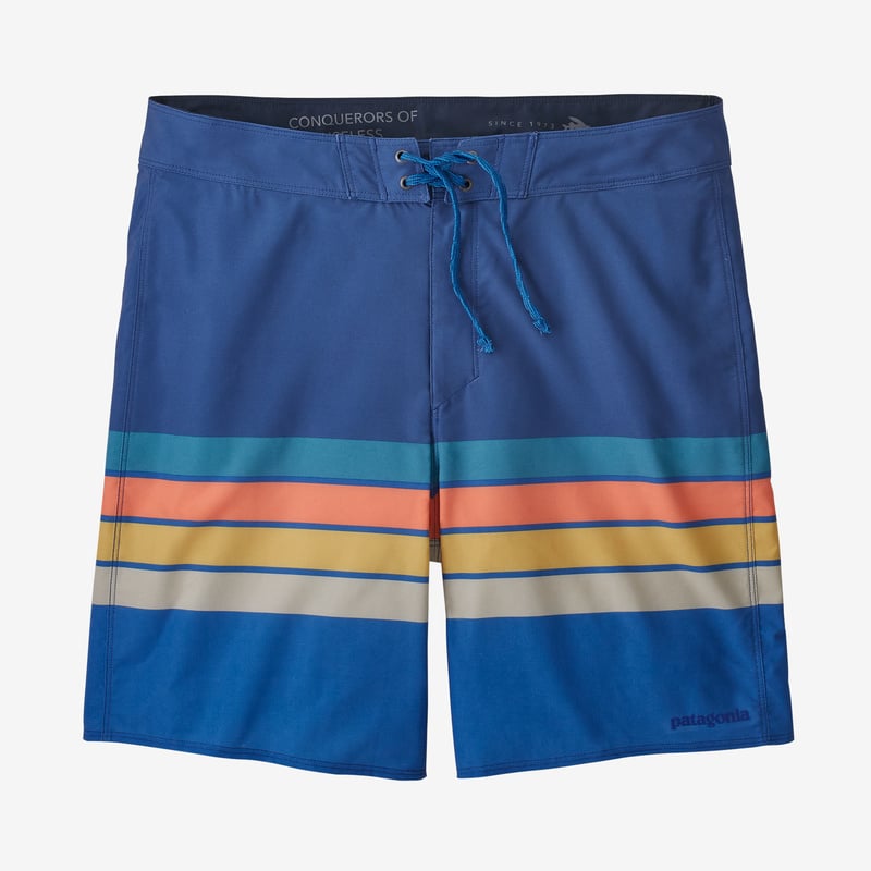 Patagonia Men's Hydropeak Boardshorts - 18" - Santa Cruz Stripe: Superior Blue