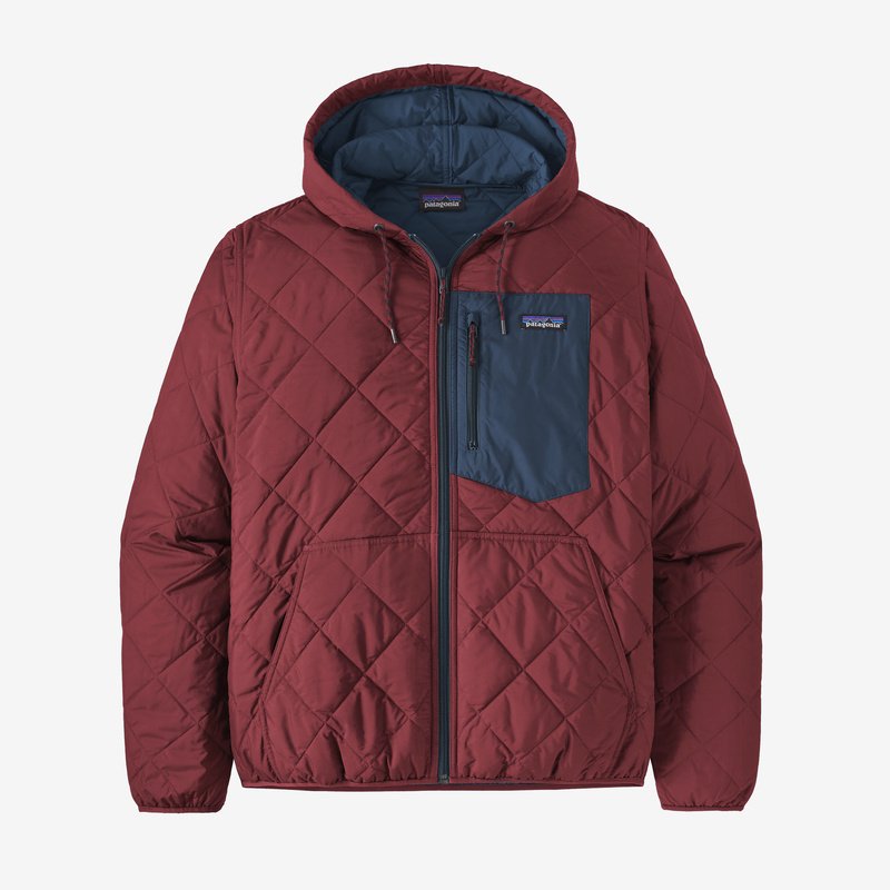 Patagonia Men's Diamond Quilted Bomber Hoody - Sequoia Red