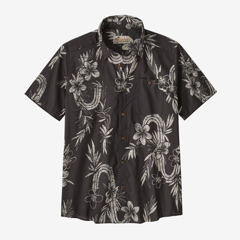 Patagonia Men's Malihini Pataloha® Shirt - Patalokahi: Ink Black