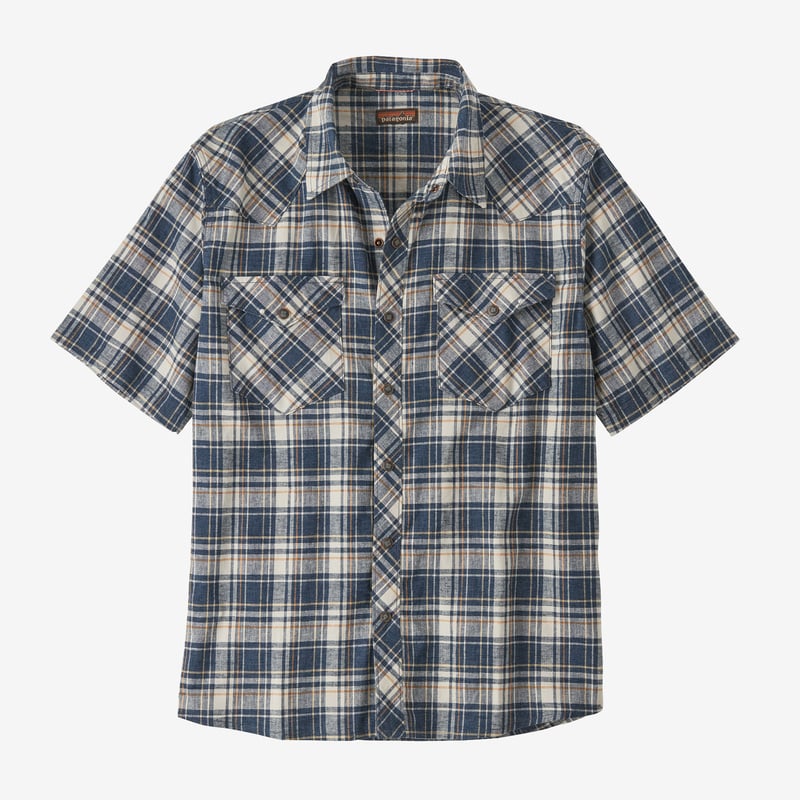Patagonia Men's Western Snap Shirt - Arroyo Plaid: Stone Blue