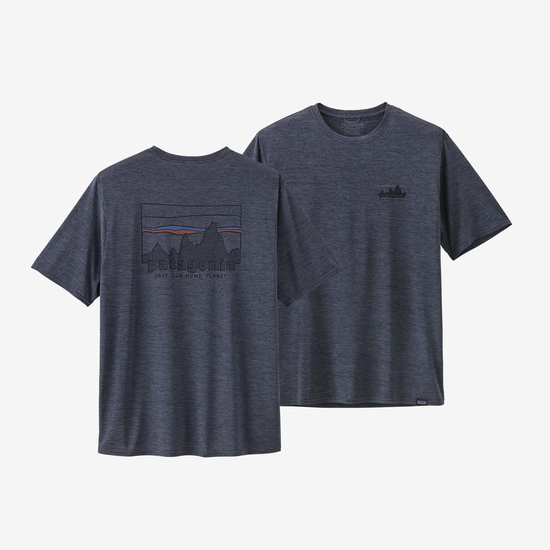 Patagonia Men's Capilene® Cool Daily Graphic Shirt - 73 Skyline: Smolder Blue X-Dye
