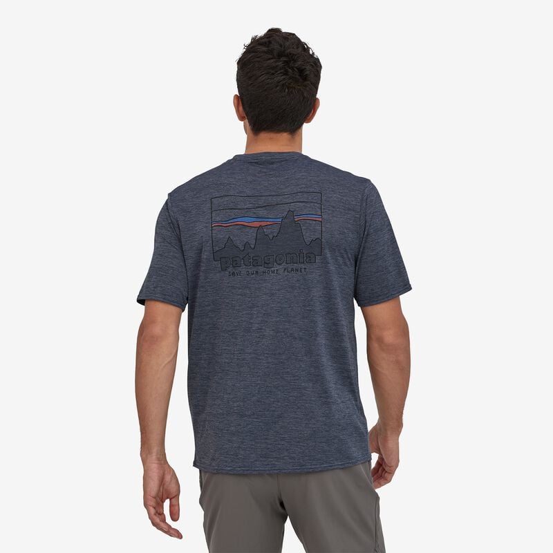 Patagonia Men's Capilene® Cool Daily Graphic Shirt - 73 Skyline: Smolder Blue X-Dye
