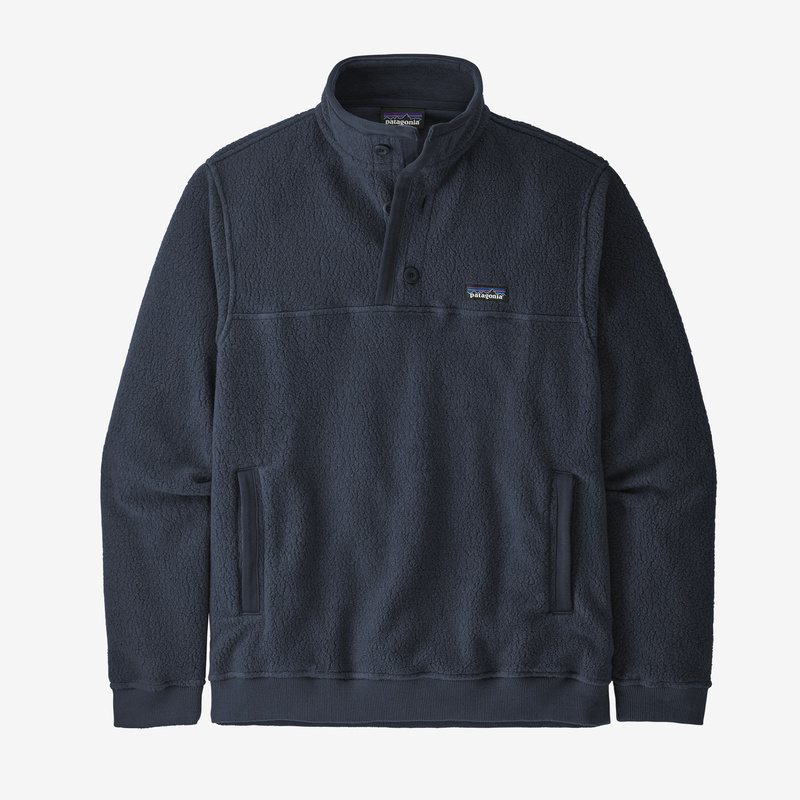 Patagonia Men's Shearling Button Fleece Pullover - New Navy